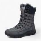 Höga snöboots i konstläder med varmt foder för herr