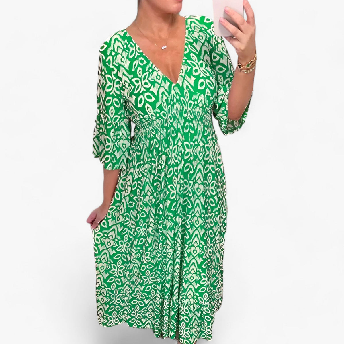 Floral Print V-Neck Maxi Dress for Beach Holidays