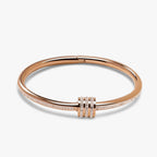 Stainless steel bracelet with zircon and screw detail