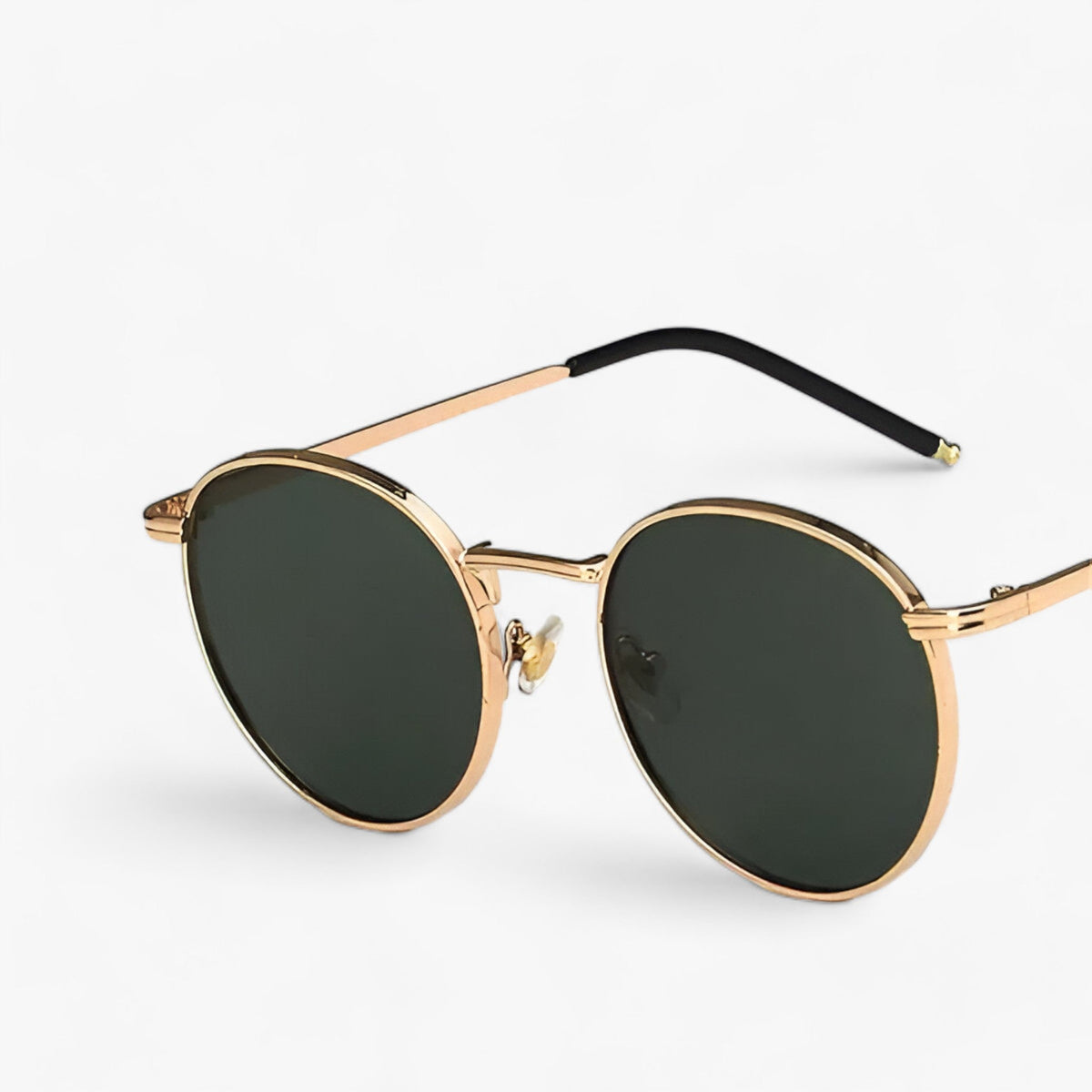 Unisex Round Metal-Frame Sunglasses for Outdoor Wear