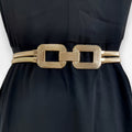 Stretch Gold Chain Belt with Comfortable Elastic Waistband