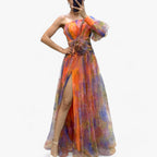 Asymmetrical Long-Sleeve Dress with a Timeless Cut