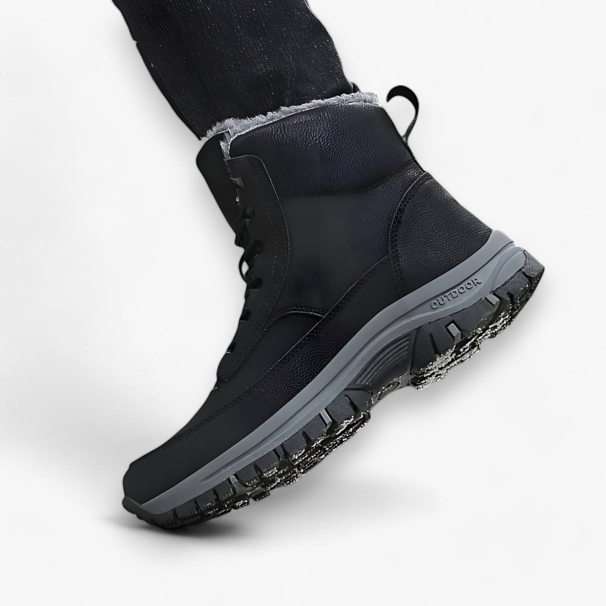 Botas de invierno de piel sintética resistentes al agua con forro cálido