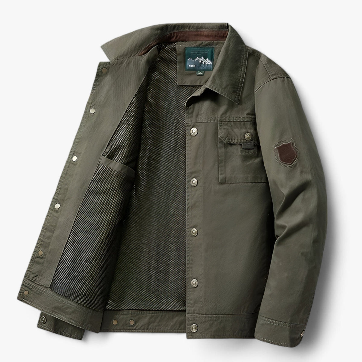 Men's cotton bomber jacket with tactical pockets
