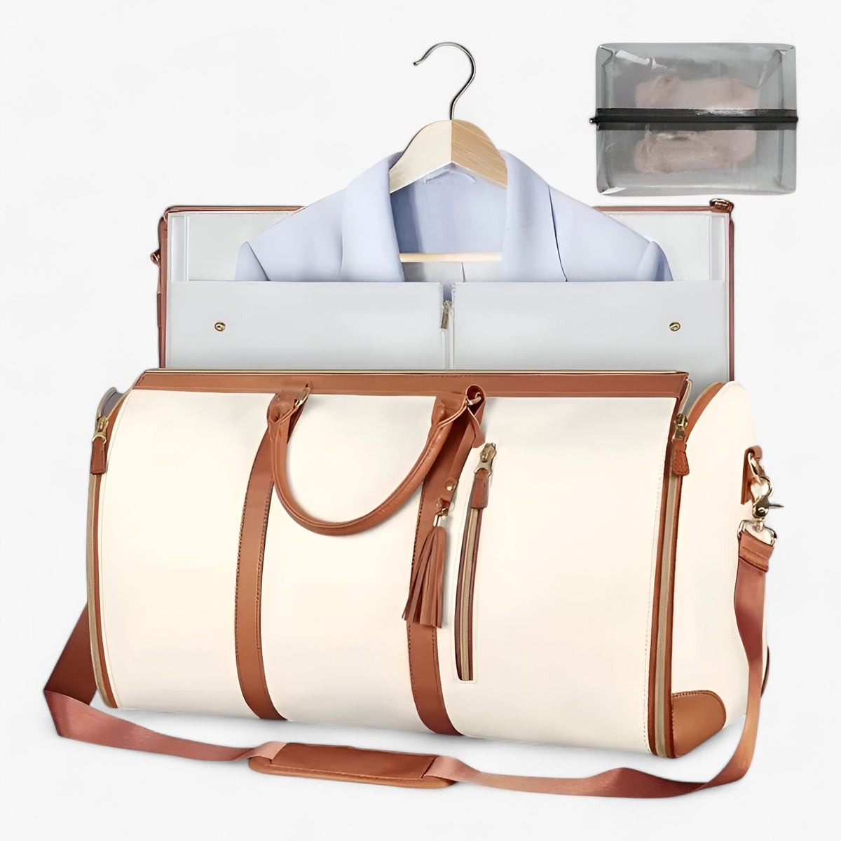 Foldable Suitcase with Multiple Storage Compartments