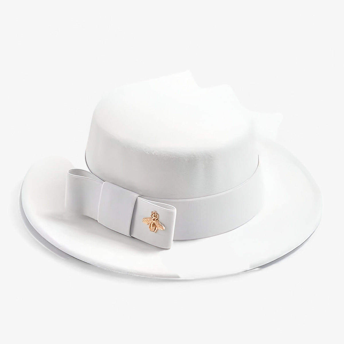 Fedora Hat with Decorative Bow for Formal Occasions