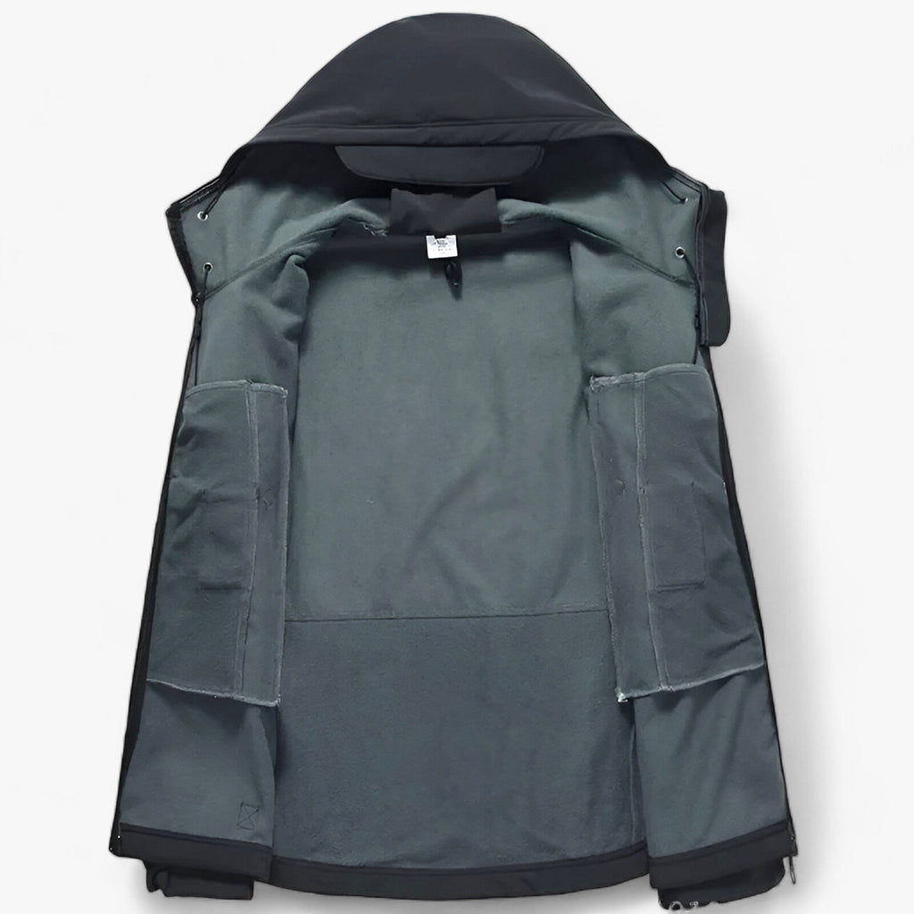 Chaqueta cortavientos resistente al agua con múltiples bolsillos