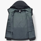 Chaqueta cortavientos resistente al agua con múltiples bolsillos