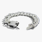 Cuban Chain Bracelet with Sparkling Zirconia Stones