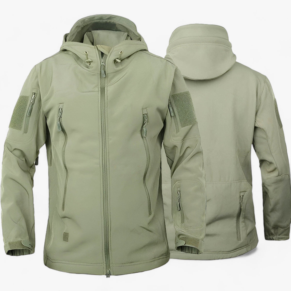 Water-Resistant Windproof Jacket with Multiple Pockets