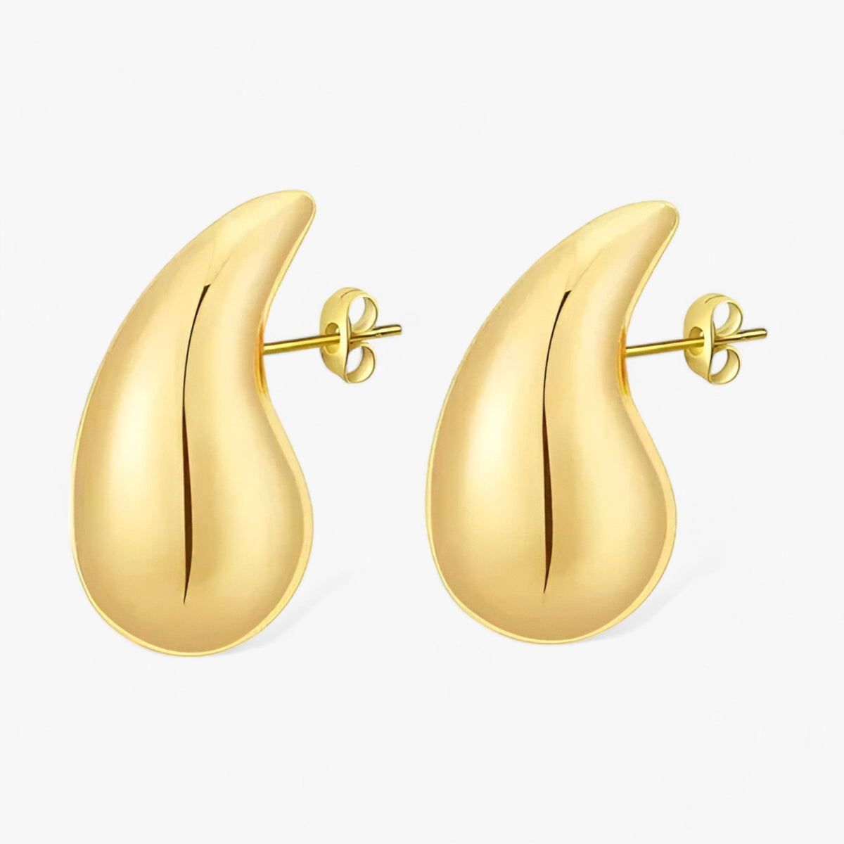 Chunky Teardrop Dome Earrings with a Vintage-Inspired Shape