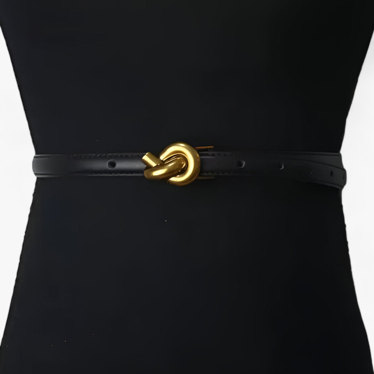 Knot-Buckle Faux Leather Belt for Women