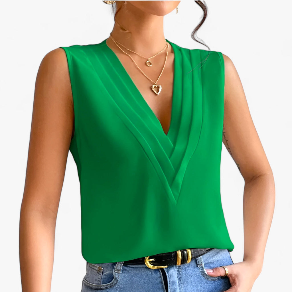 Loose-Fit Sleeveless Blouse for Casual Everyday Wear