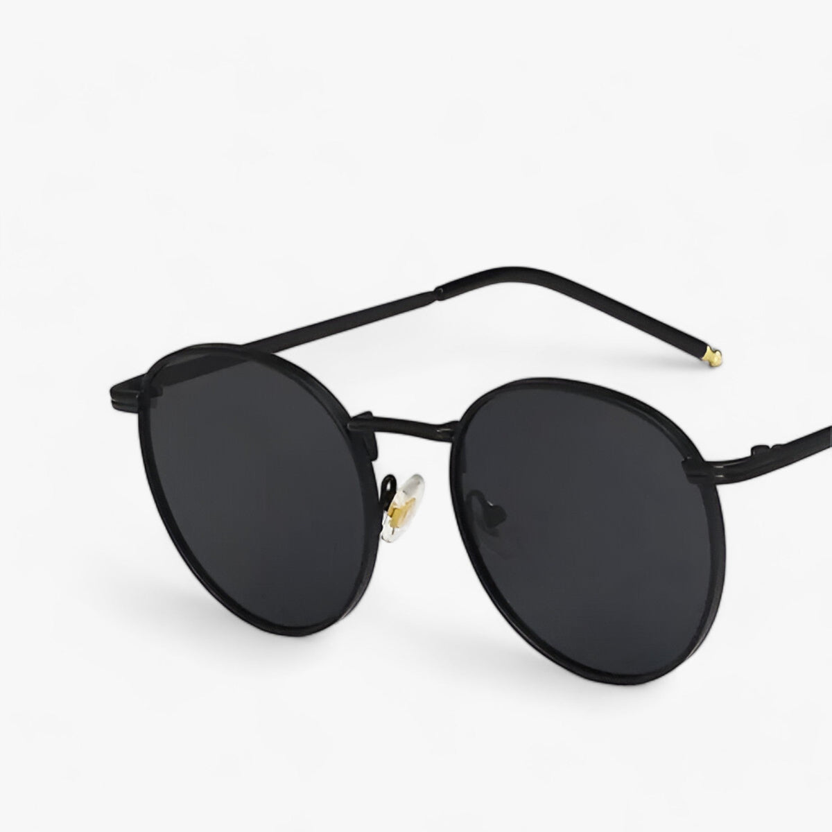 Unisex Round Metal-Frame Sunglasses for Outdoor Wear