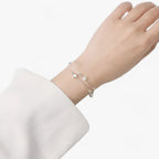 Silver-Tone Bracelet with Star Motif Detailing