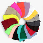 Gorro de punto suave de mezcla de lana para hombre y mujer