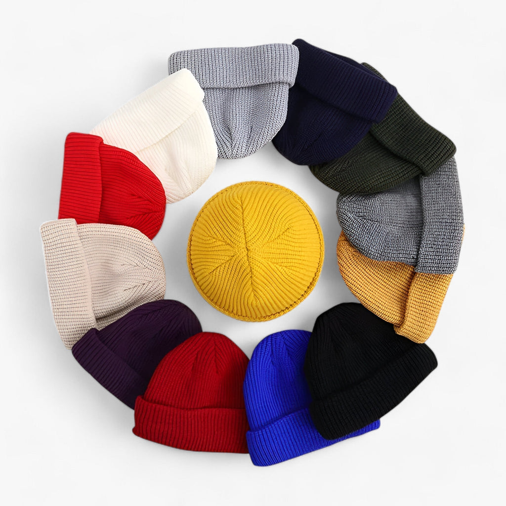 Warm Wool Beanie with Elastic, All-Day Comfort