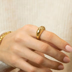 Geometric Stainless Steel Ring for Everyday Wear