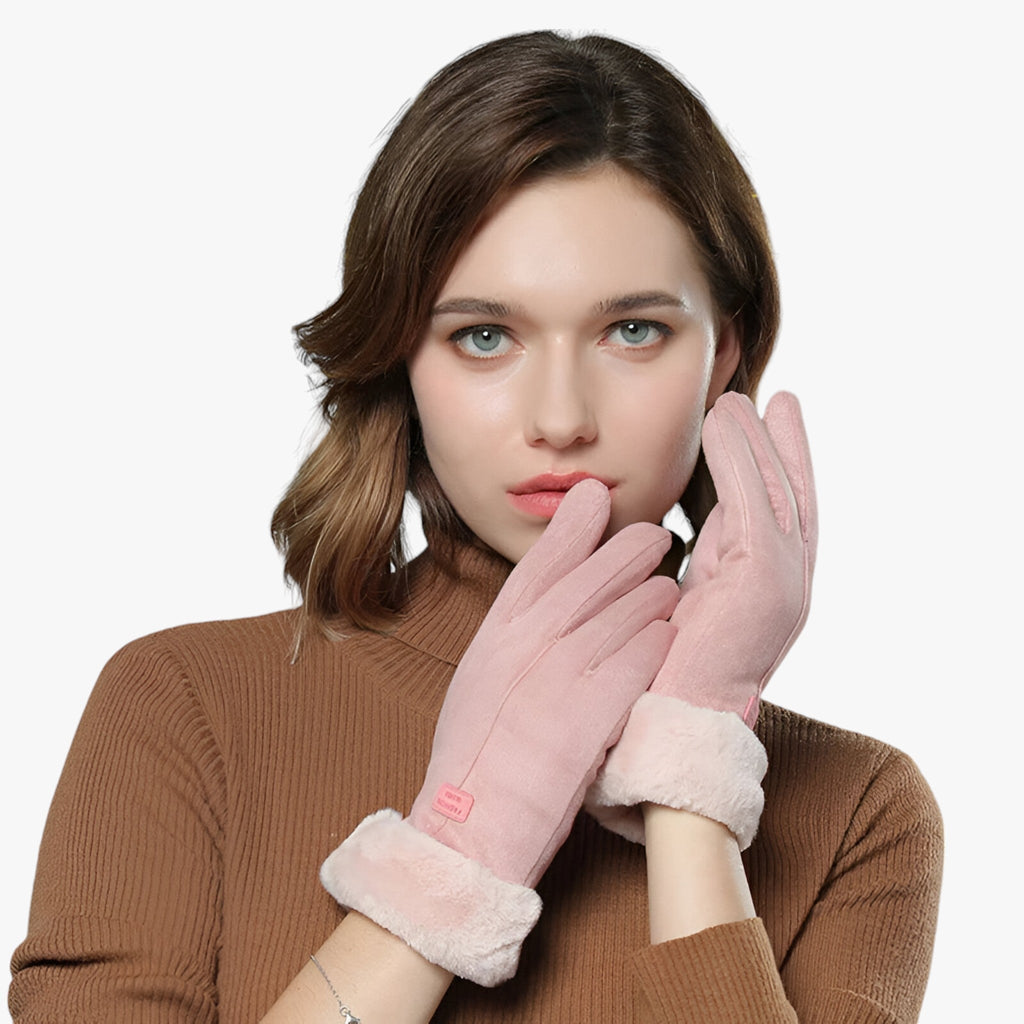 Fluffy Full-Finger Touchscreen Gloves for Winter