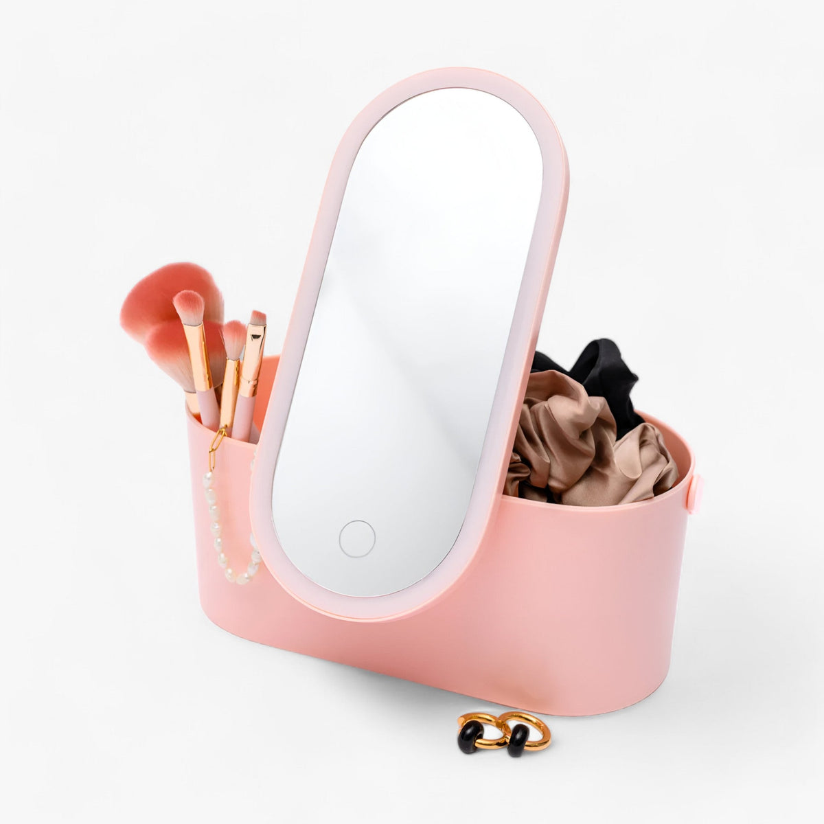 Slim Cosmetic Pouch with Multiple Compartments