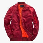 Chaqueta bomber MA1 con puños de canalé y bolsillos con cremallera