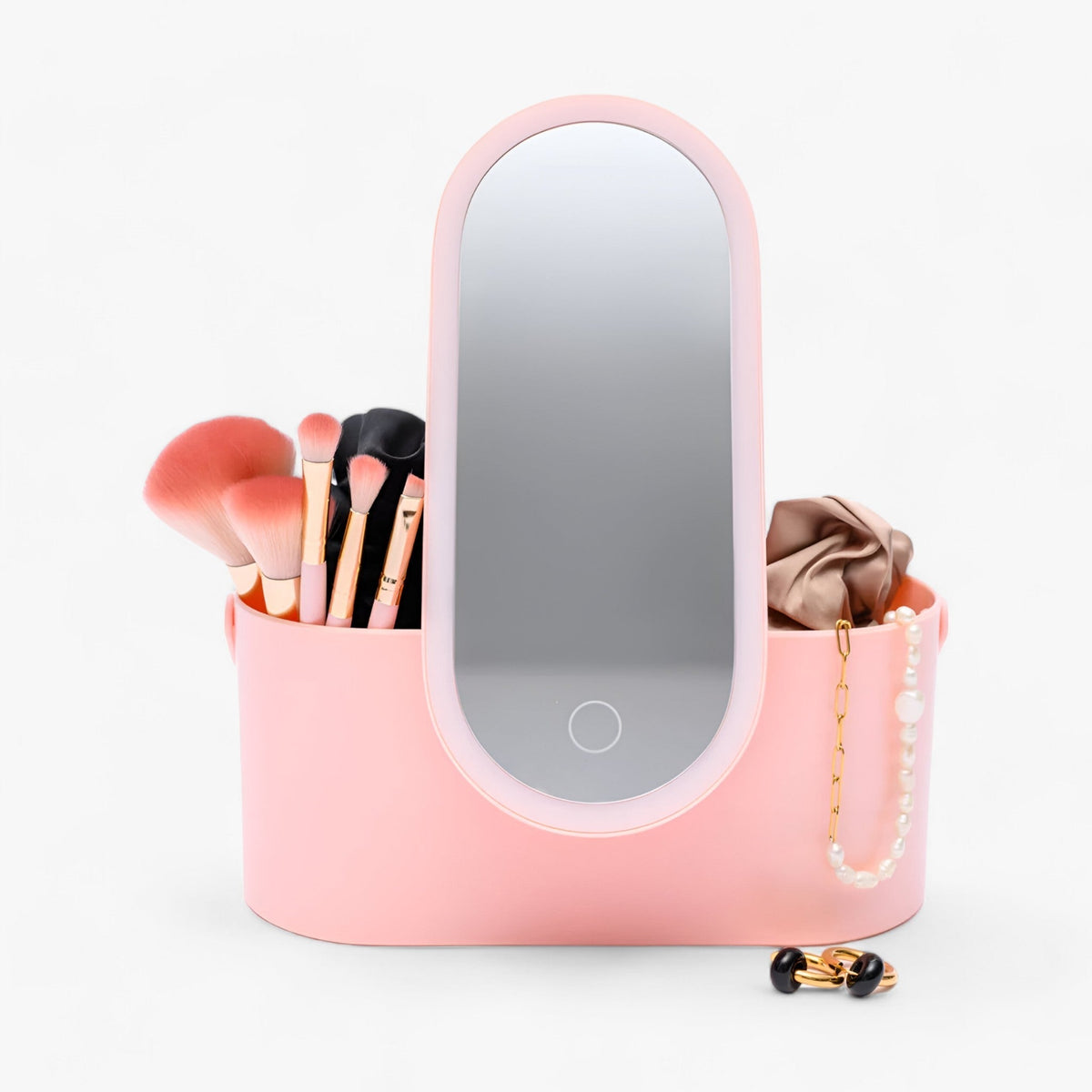 Slim Cosmetic Pouch with Multiple Compartments