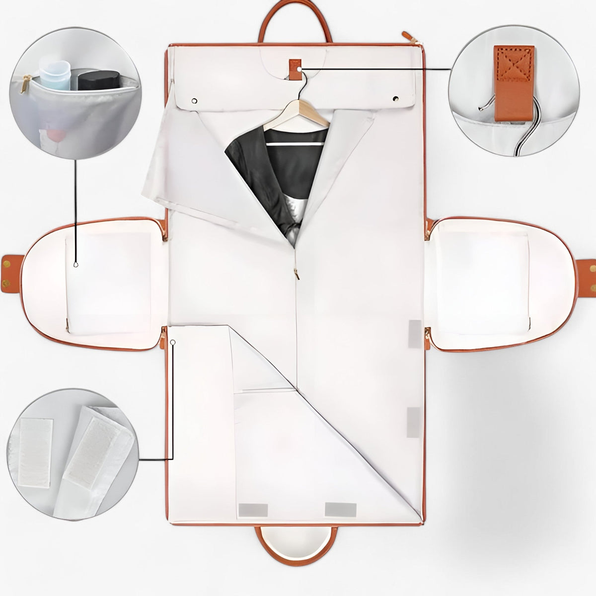 Foldable Suitcase with Multiple Storage Compartments