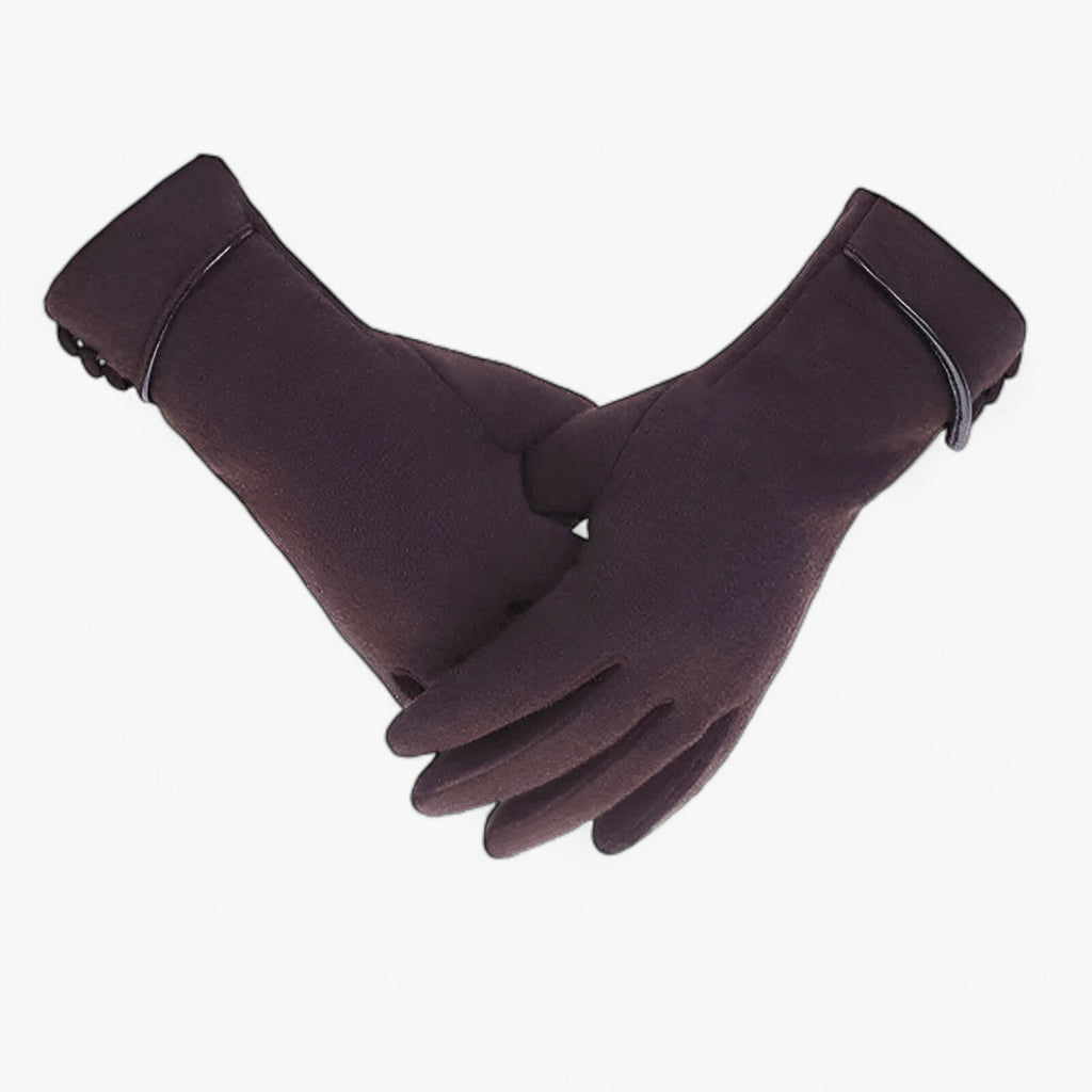 Guantes de algodón con forro polar y puntas táctiles