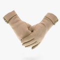 Guantes de algodón con forro polar y puntas táctiles