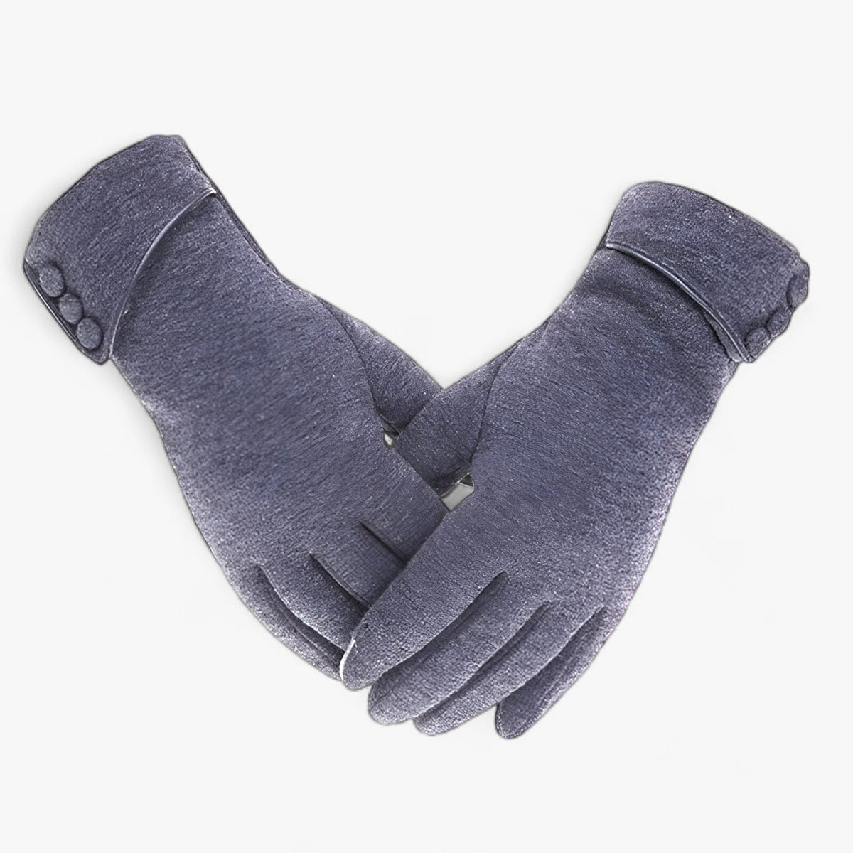 Cotton Gloves with Fleece Lining and Touchscreen Tips