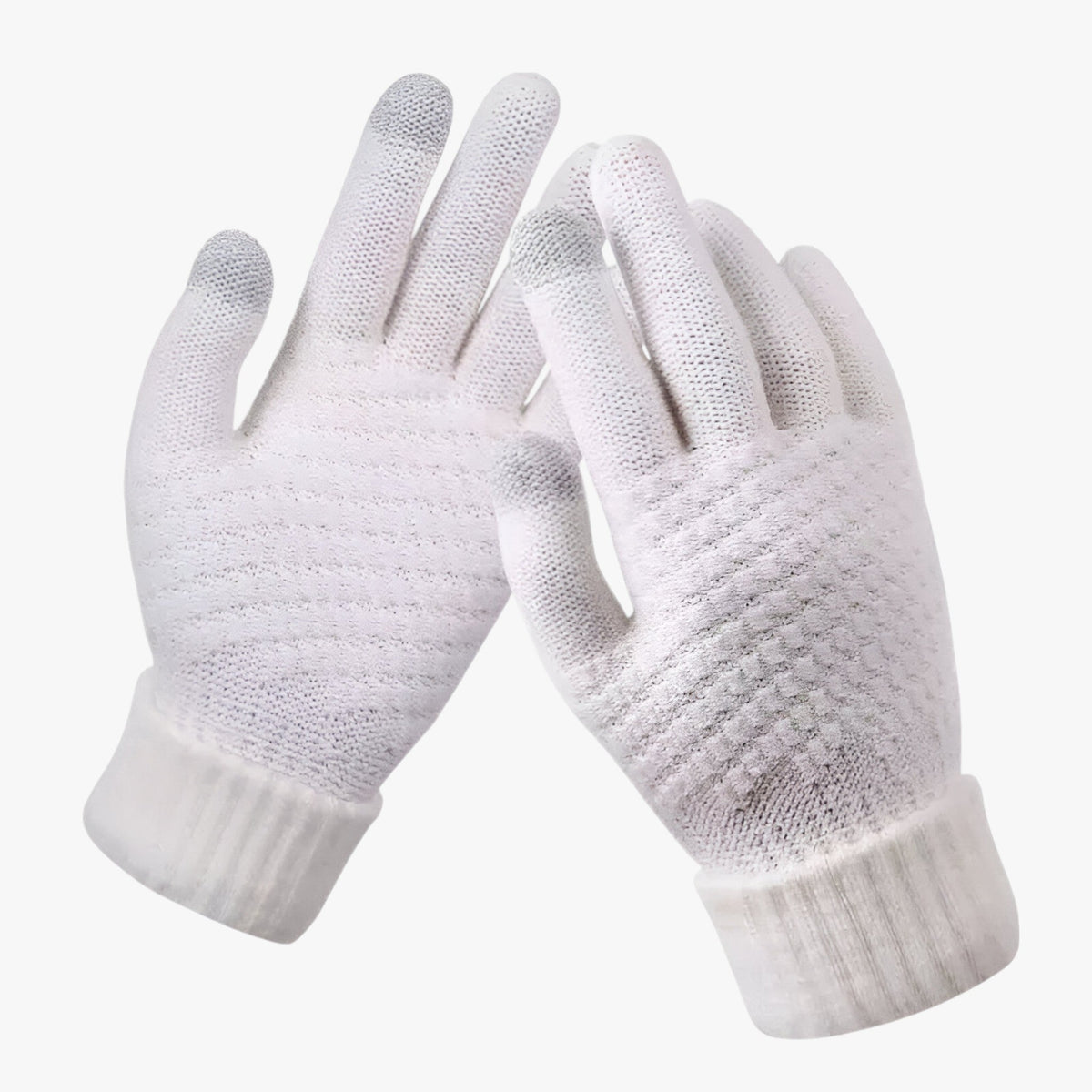 Knitted Wool Touchscreen Gloves with Stretch Fit