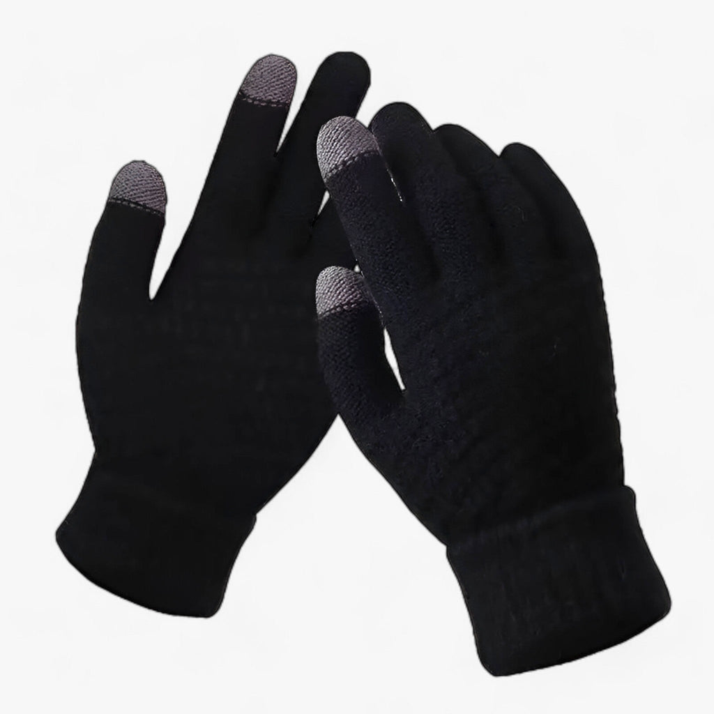 Knitted Wool Touchscreen Gloves with Stretch Fit