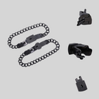 Conjunto de pulseras a juego de candado y llave en acero inoxidable
