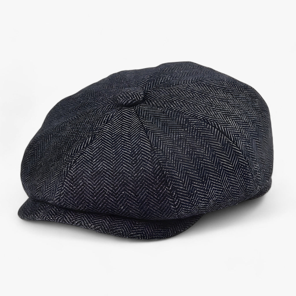 Vintage-Style Flat Cap with Classic Tailored Fit