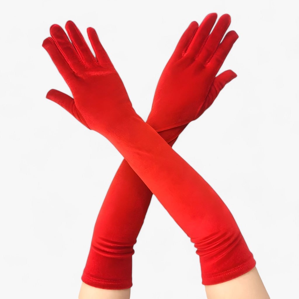 Velvet Gloves with Soft Lining and Retro-Inspired Style
