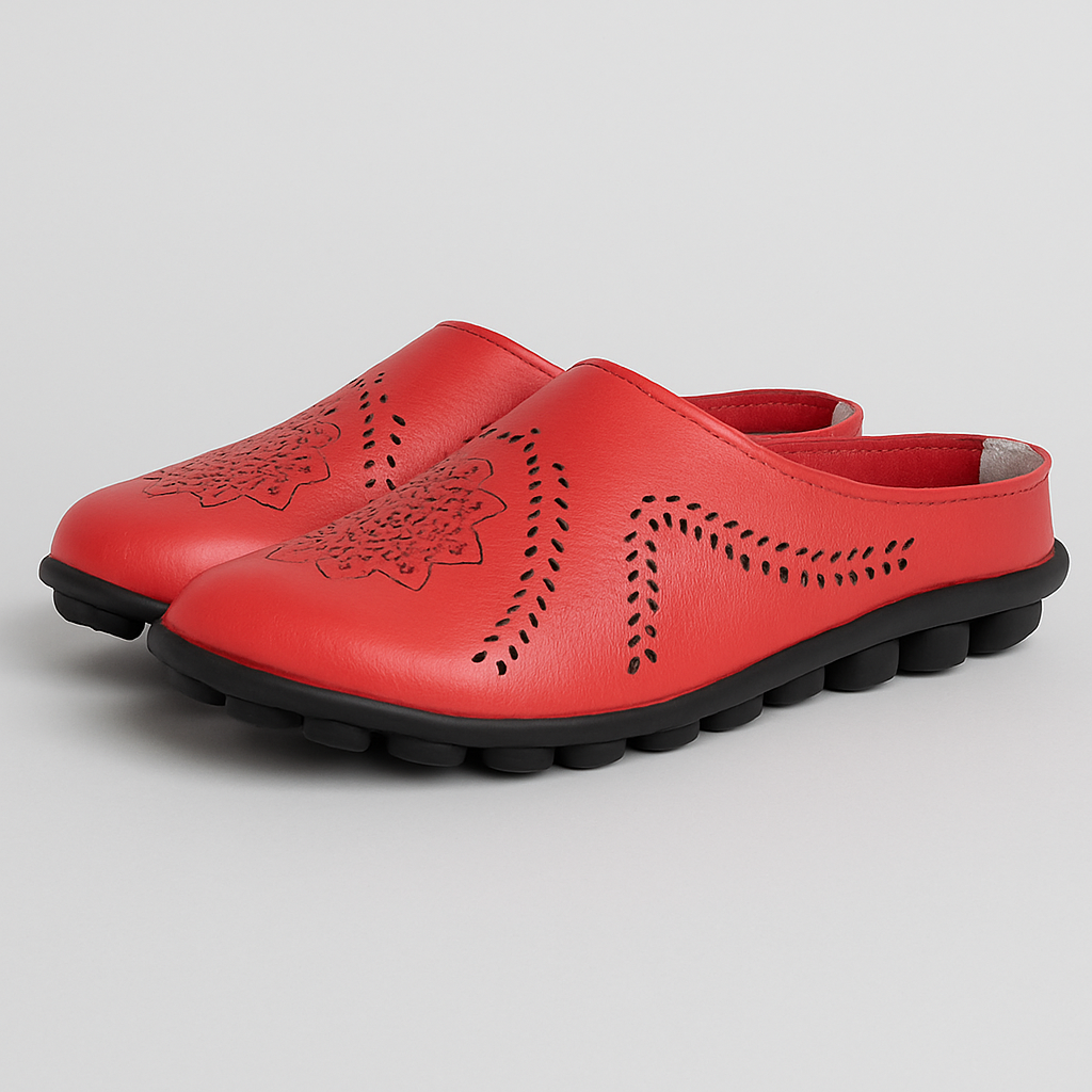 Zapatos sin cordones con troquelado mandala y suela flexible de confort