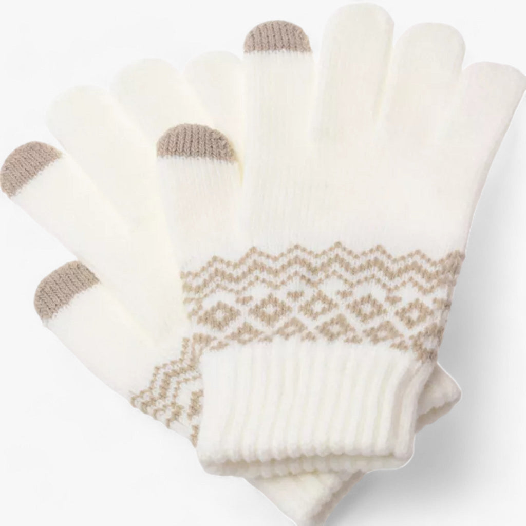 Crocheted Faux Wool Gloves with Full Finger Coverage
