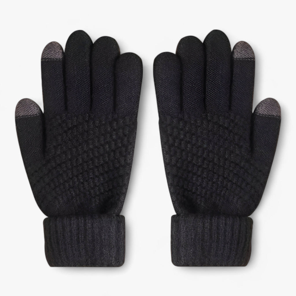 Crocheted Faux Wool Gloves with Full Finger Coverage