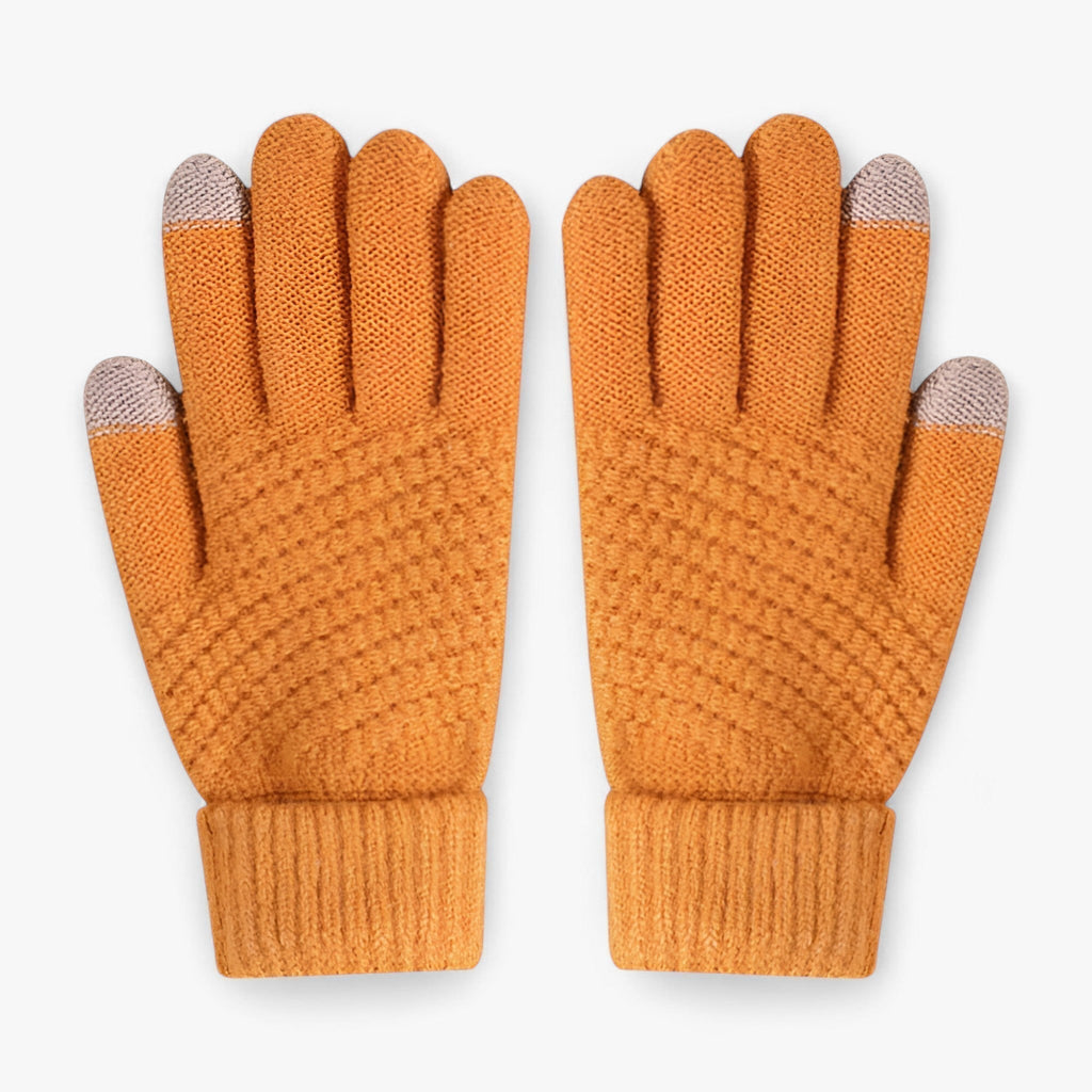Crocheted Faux Wool Gloves with Full Finger Coverage