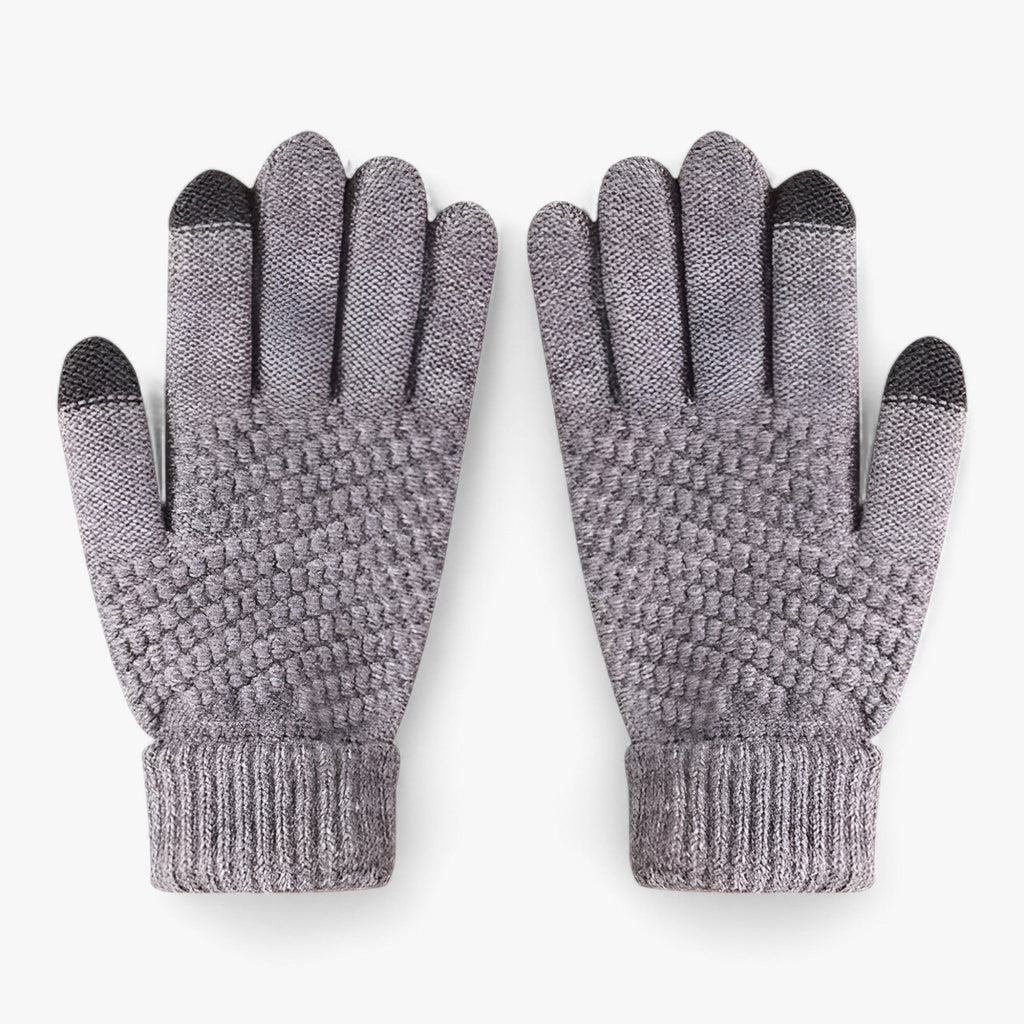 Crocheted Faux Wool Gloves with Full Finger Coverage