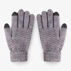 Crocheted Faux Wool Gloves with Full Finger Coverage