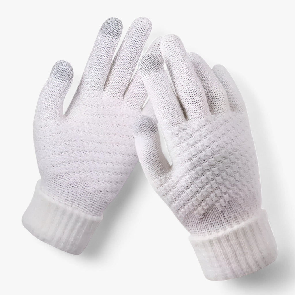 Crocheted Faux Wool Gloves with Full Finger Coverage