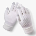 Crocheted Faux Wool Gloves with Full Finger Coverage