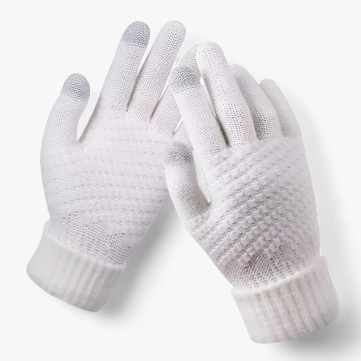 Crocheted Faux Wool Gloves with Full Finger Coverage