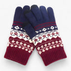 Crocheted Faux Wool Gloves with Full Finger Coverage