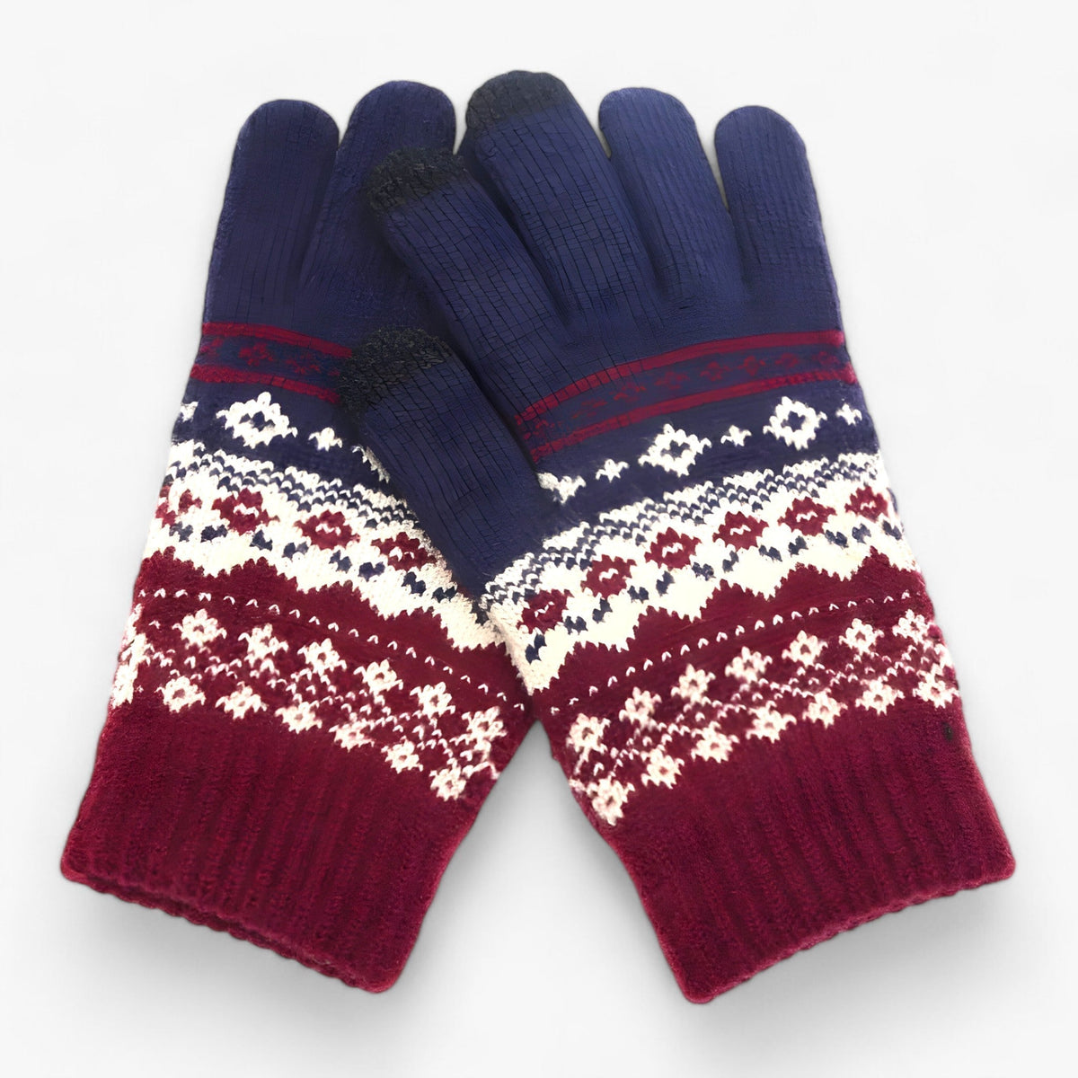 Crocheted Faux Wool Gloves with Full Finger Coverage