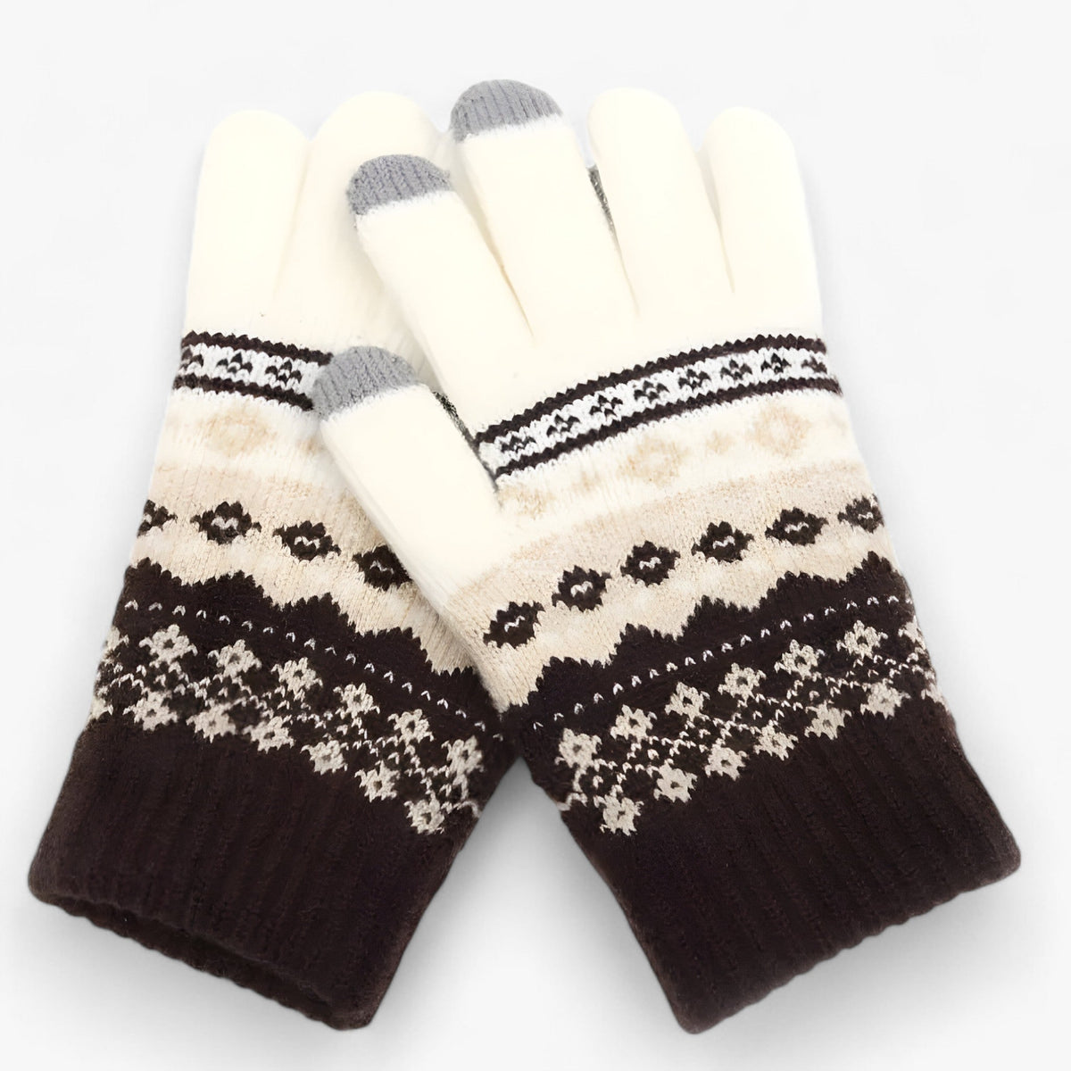 Crocheted Faux Wool Gloves with Full Finger Coverage