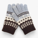 Crocheted Faux Wool Gloves with Full Finger Coverage
