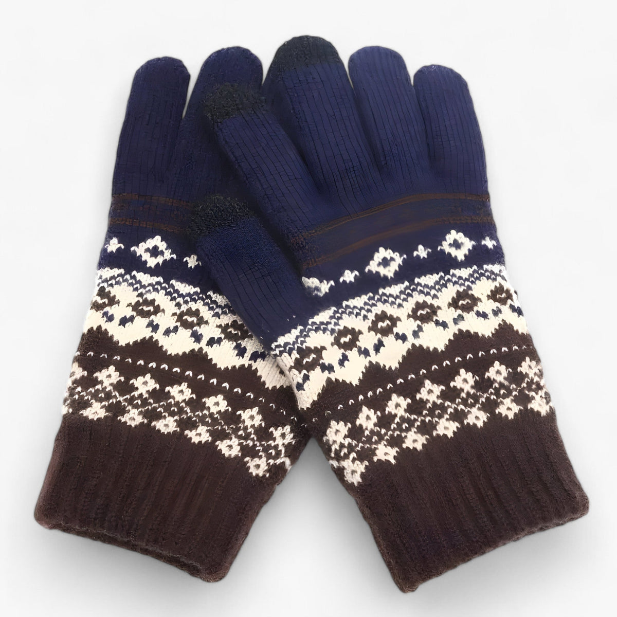 Crocheted Faux Wool Gloves with Full Finger Coverage