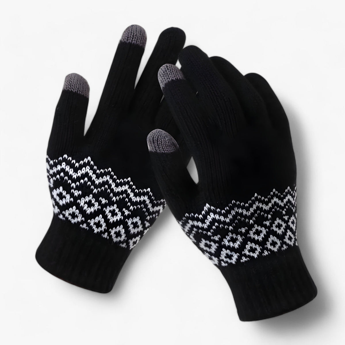 Crocheted Faux Wool Gloves with Full Finger Coverage